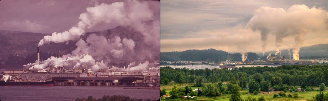 Columbia River 1973 & 2012. David Falconer (1973) and Craig Leaper (2012).